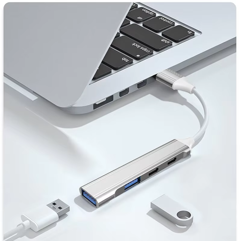 Home Office For Mac - 4 in 1 알루미늄 멀티 분배기