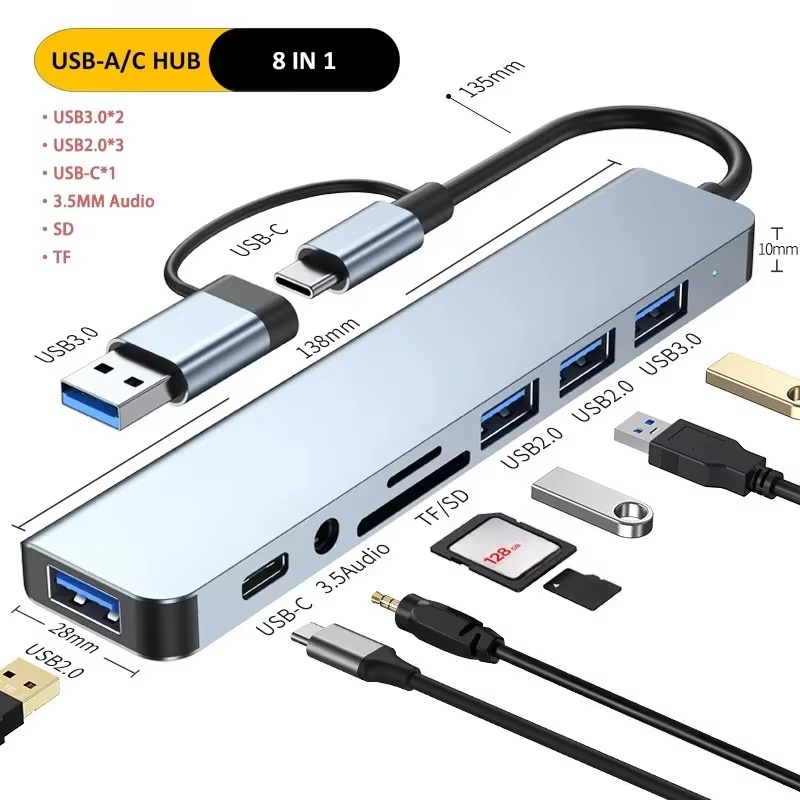 Home Office For Mac - 타입 C 허브 USB 스플리터 8