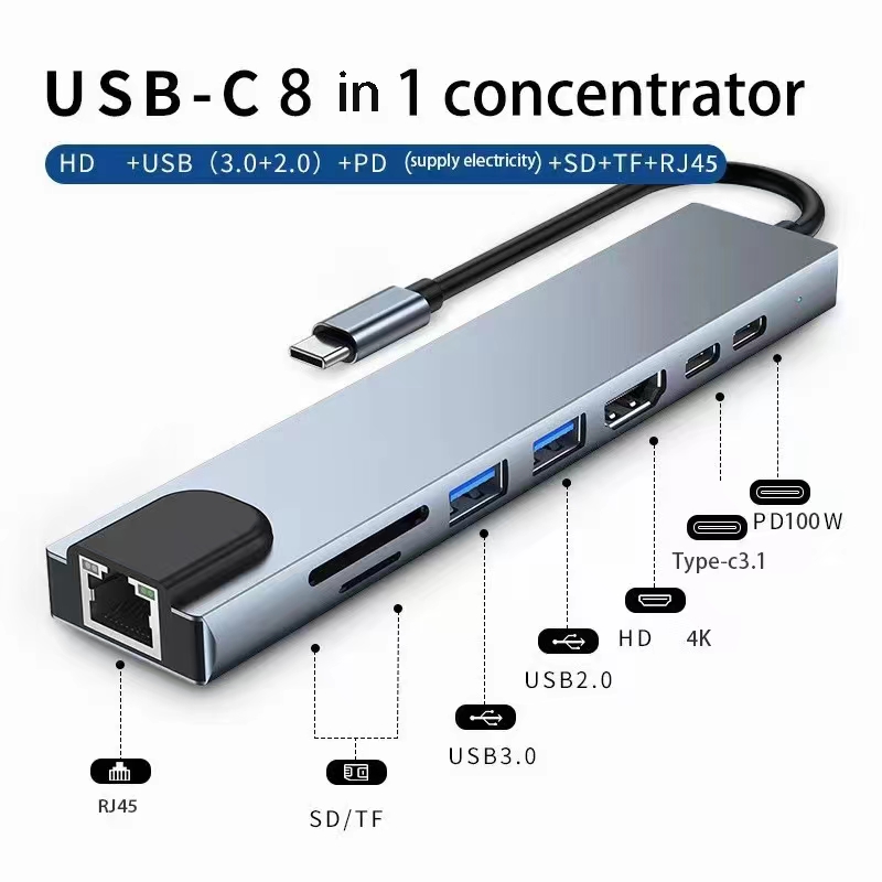 Home Office For Mac - USB 타입 C 허브 어댑터, SD
