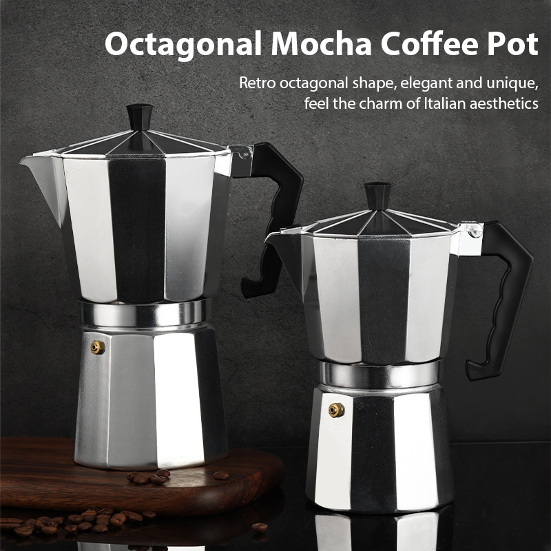 Home Office Moka - 팔각형 모카 커피 주전자 라떼 퍼콜레이터