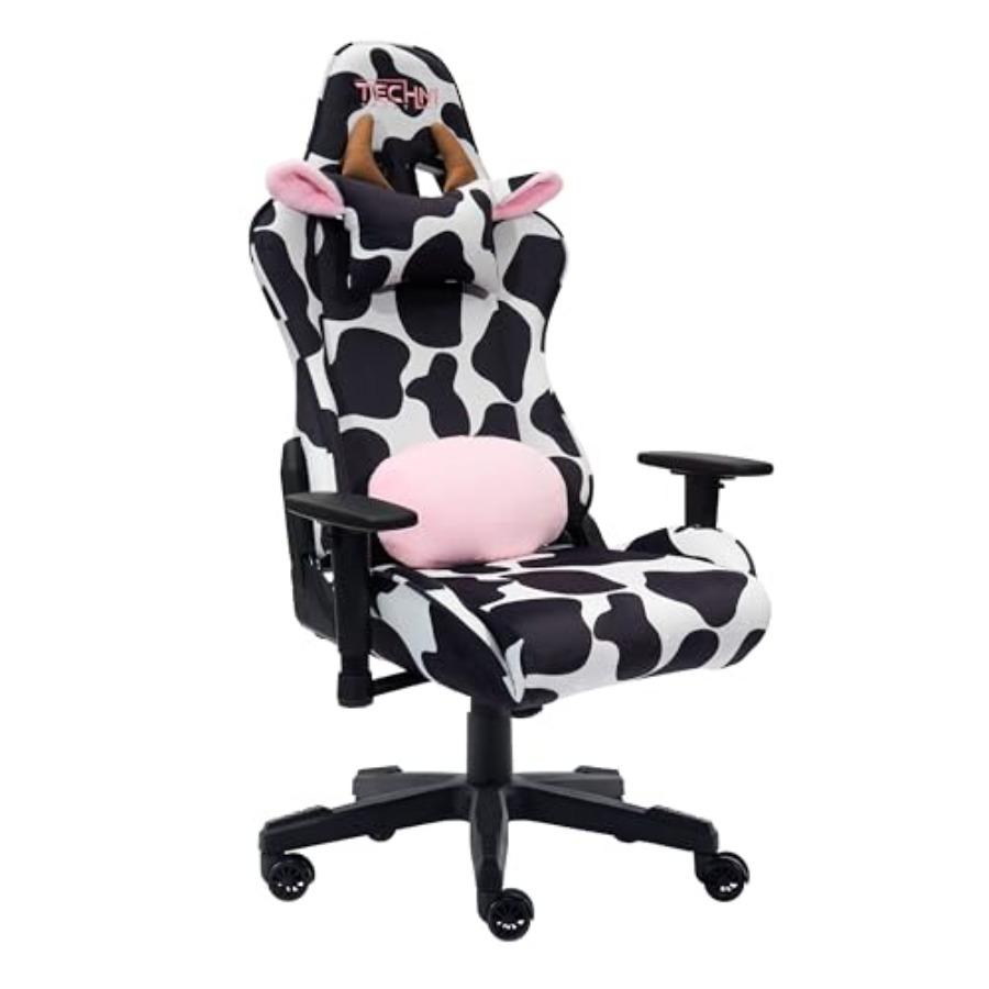 Home Office Chair - 홈 오피스용 게이밍 의자, 검정 소가죽