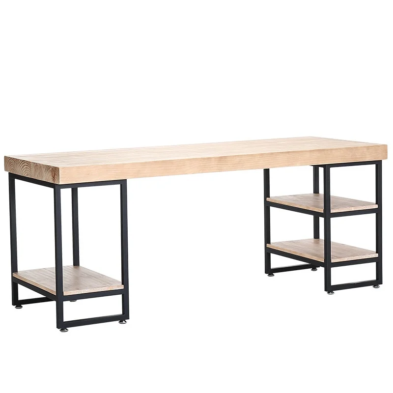 Home Office Industrial Design - 원목 1인용 컴퓨터 책상, 인더스트리얼 스타일