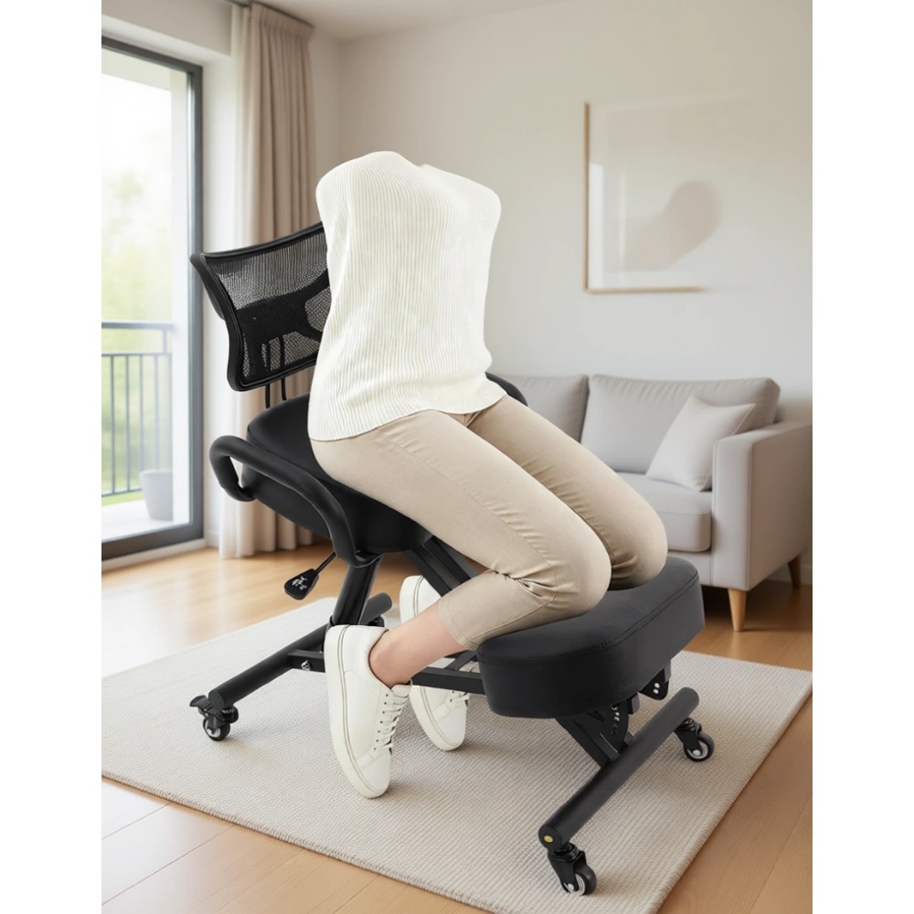 Home Office Chair - 인체공학적 등받이와 브레이크 기능이 있는 롤링
