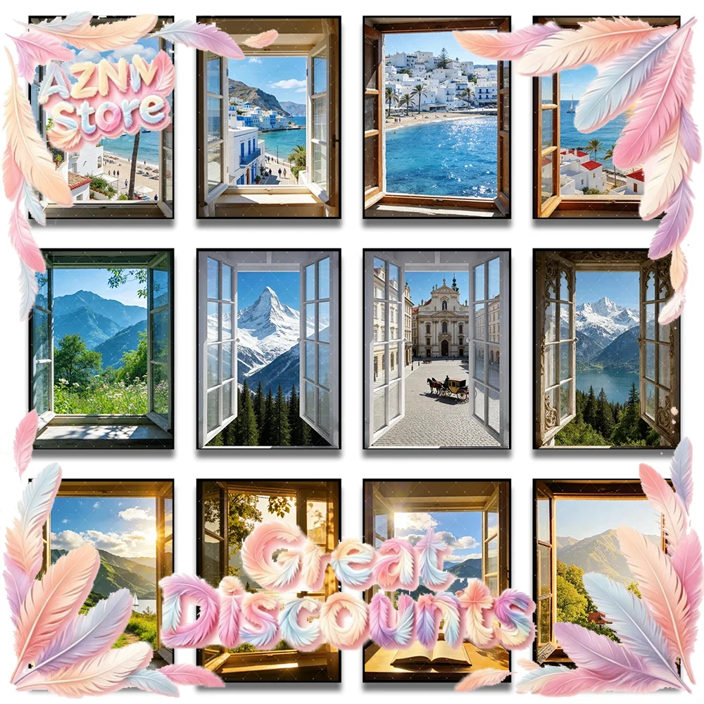 Home Office With View - 거실 및 사무실용 오픈 윈도우 포스터