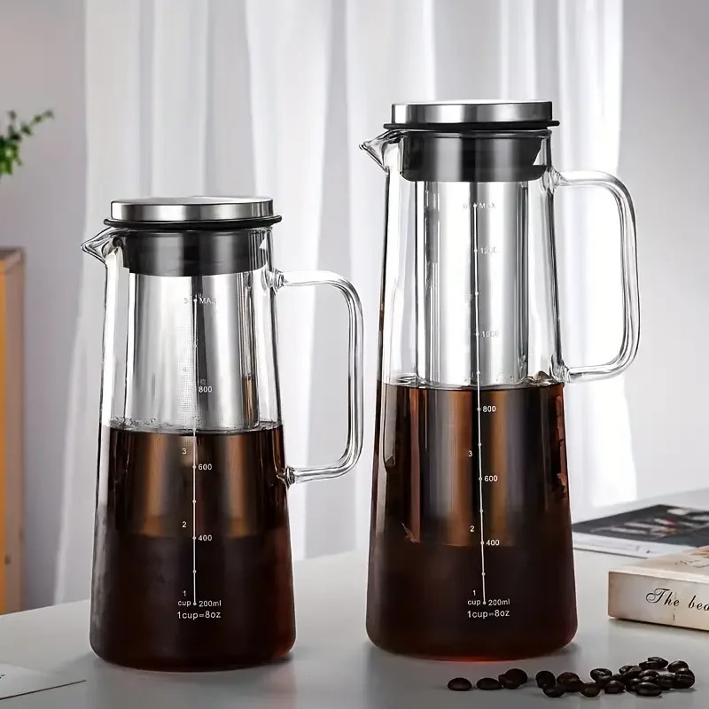 Home Office Moka - 유리 냉침 커피 메이커 포트, 분리형