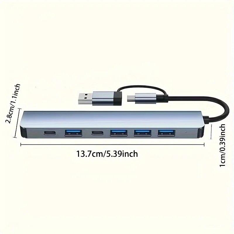 7 포트 USB 3.0 유형 C 허브 7 in 2 집중 - Home Office For Mac 리뷰 및 가격