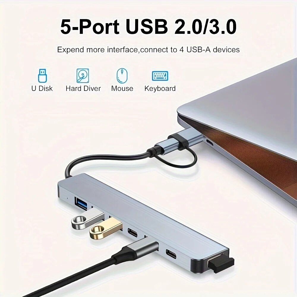 7 포트 USB 3.0 유형 C 허브 7 in 2 집중 - Home Office For Mac 리뷰 및 가격
