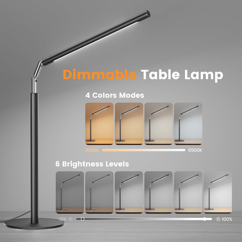 16인치 조절 가능한 금속 LED 데스크 램프, 15W - Home Office Desks 리뷰 및 가격