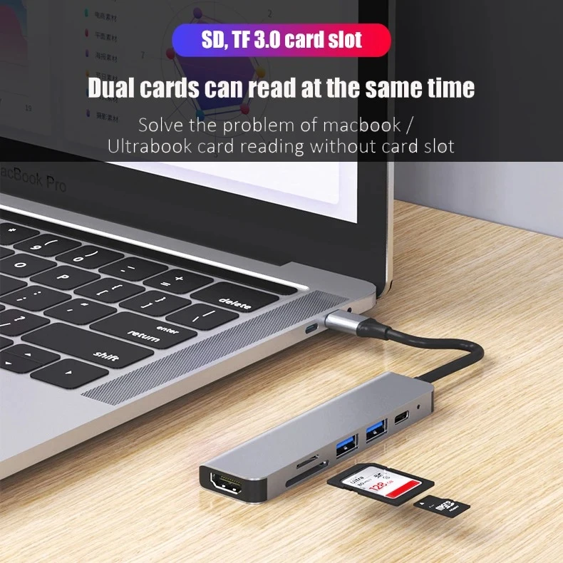 USB C 허브 유형 C 3.0 어댑터-4K HDMI  - Home Office For Mac 리뷰 및 가격