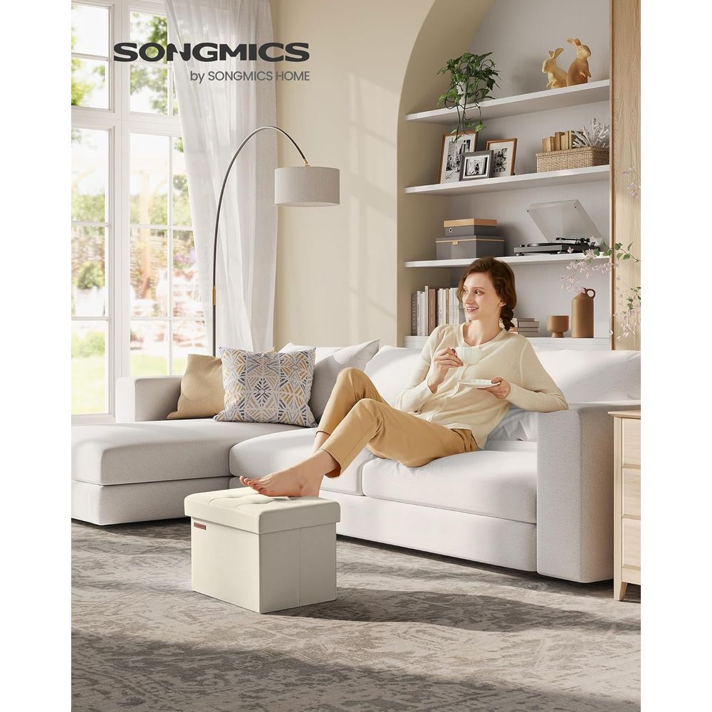 컴팩트한 수납 오토만, 발 받침대, 12.2 x 16. - Home Office In Living Room 리뷰 및 가격