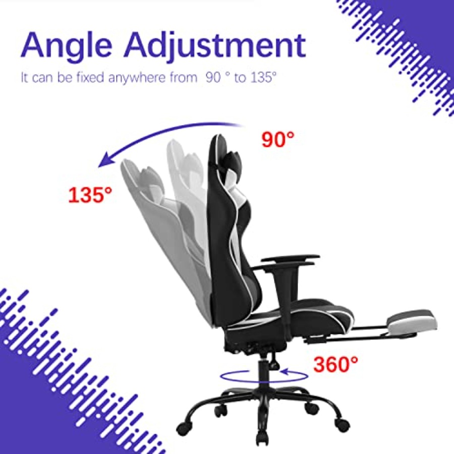 홈 오피스용 게이밍 의자: 조절 가능한 하이백, 발받침 - Home Office Chair 리뷰 및 가격