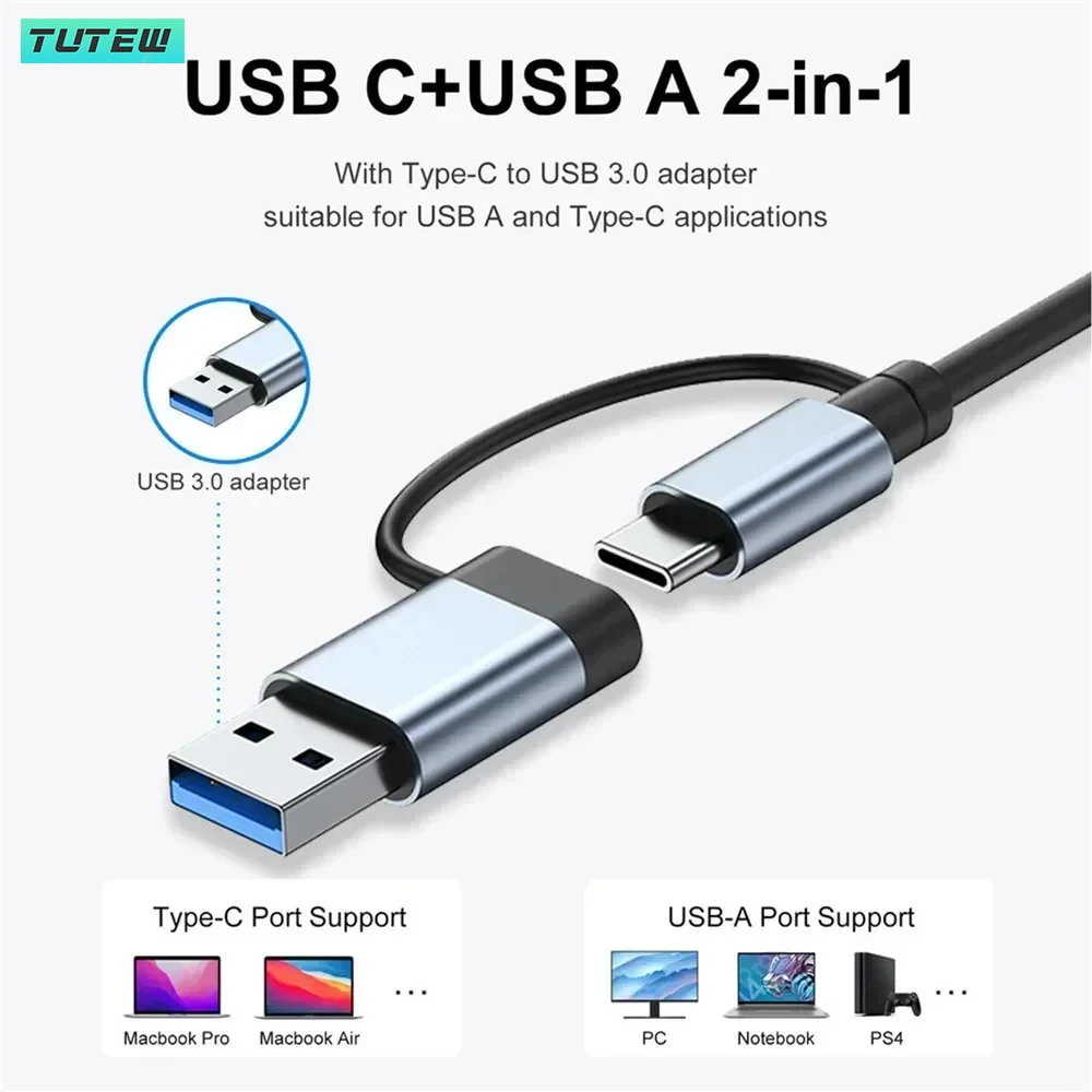 8 in 1 USB C 허브 USB 스플리터 USB 익 - Home Office For Mac 리뷰 및 가격