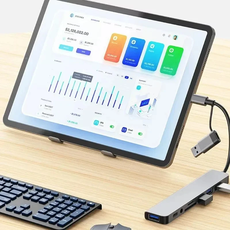 8 in 1 USB C 허브 USB 스플리터 USB 익 - Home Office For Mac 리뷰 및 가격
