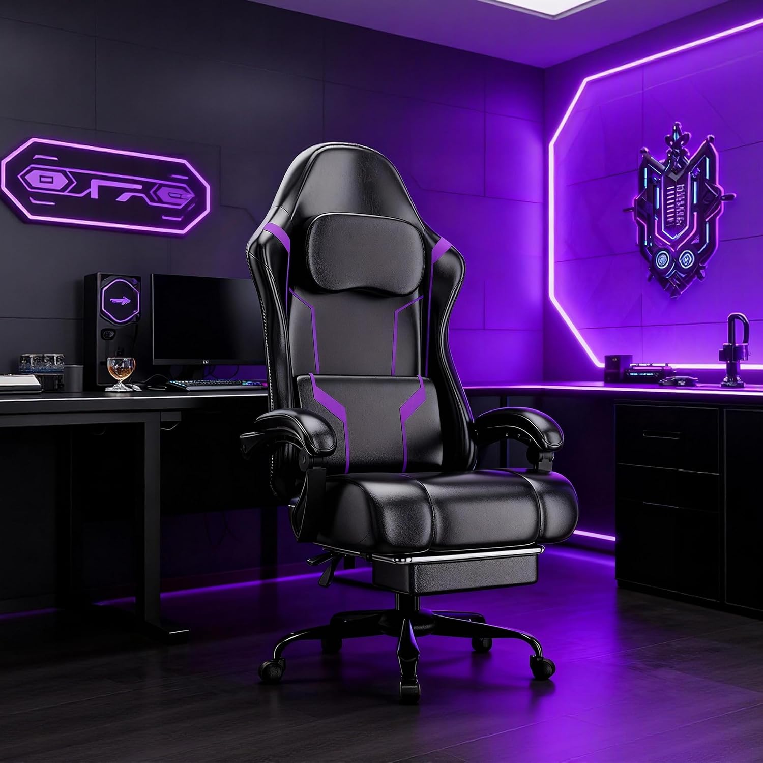 포켓 스프링 쿠션과 발판이 있는 인체공학적 게이밍 의자 - Home Office Chair 리뷰 및 가격