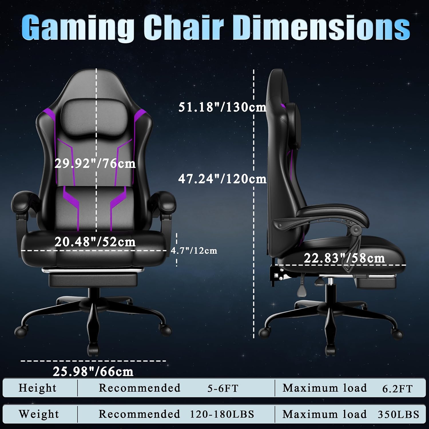 포켓 스프링 쿠션과 발판이 있는 인체공학적 게이밍 의자 - Home Office Chair 리뷰 및 가격