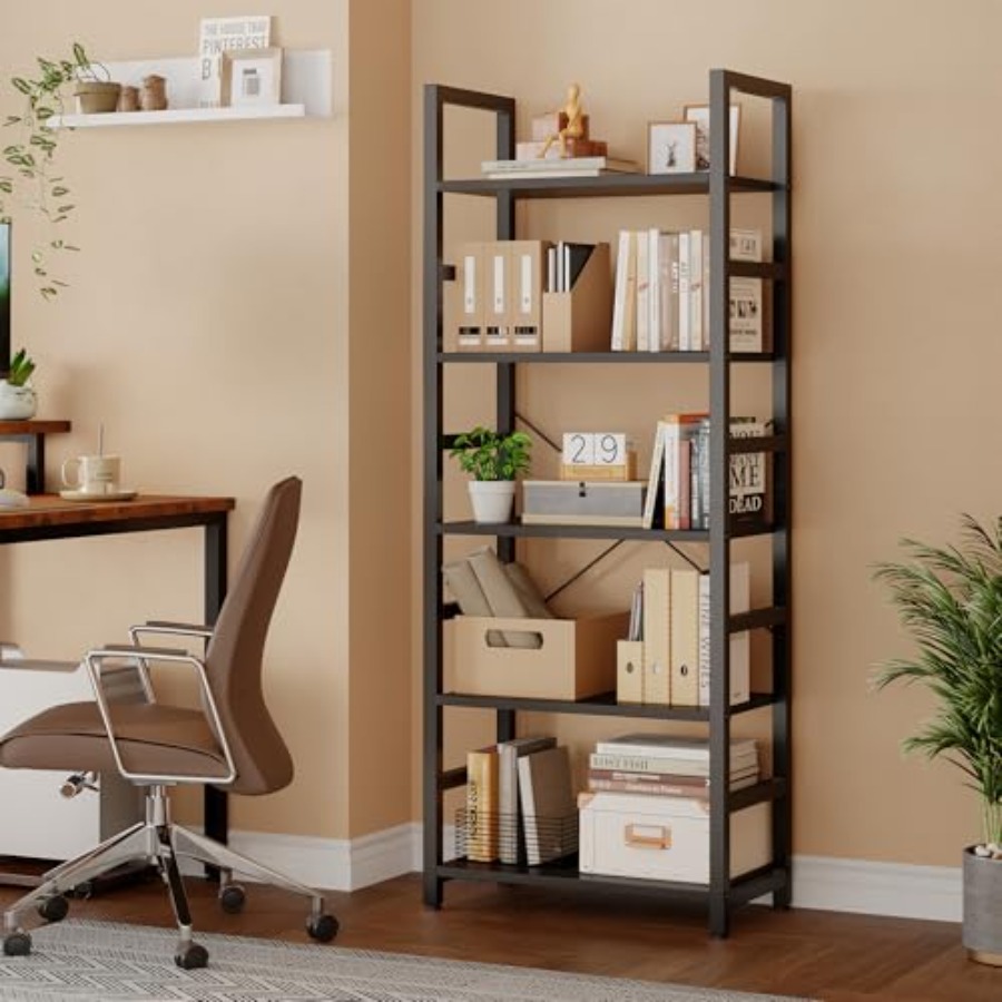 5단 책장, 모던한 높이의 책장, 거실, 침실, 홈 오 - Home Office In Living Room 리뷰 및 가격