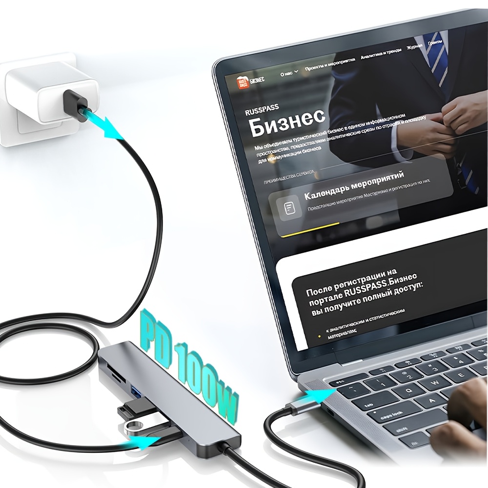 7 in 1 USB C 허브, 4K HDMI 호환 PD - Home Office For Mac 리뷰 및 가격