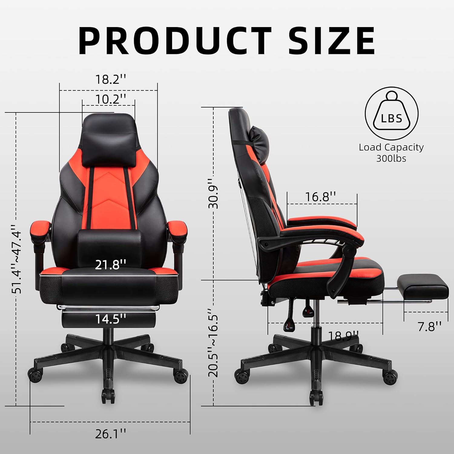 발 받침대, 마사지 요추 지지대, 홈 오피스 및 레이싱 - Home Office Chair 리뷰 및 가격