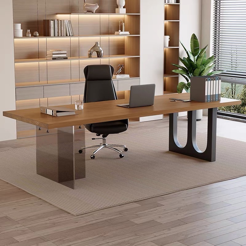 이탈리아 아크릴 플로팅 목재 사무실 책상 현대적인 심플 - Home Office Desks 리뷰 및 가격