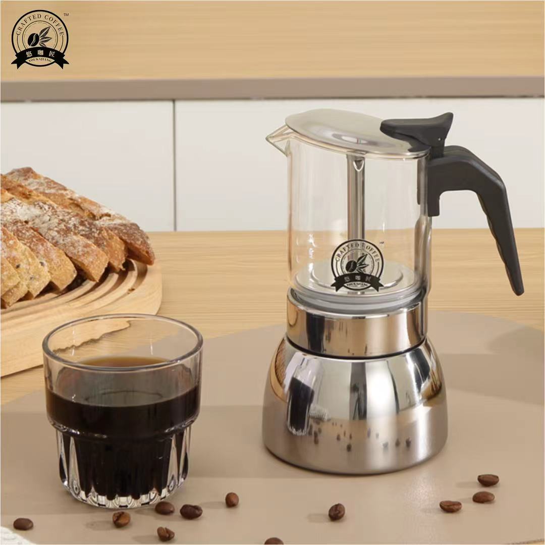 4/6 투명 모카 포트: 고붕규산 유리 본체, 내구성이 - Home Office Moka 리뷰 및 가격
