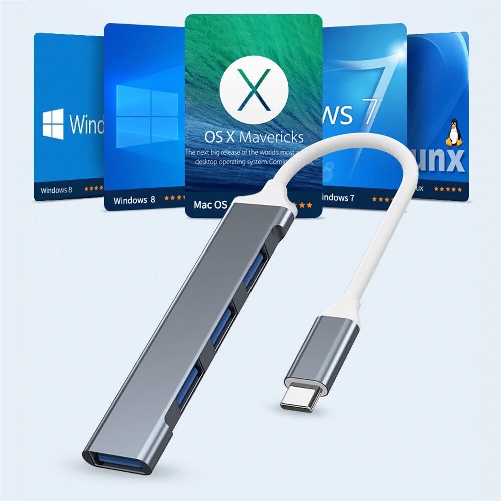 USB 3.0 허브 4포트 USB 허브 고속 타입 C  - Home Office For Mac 리뷰 및 가격
