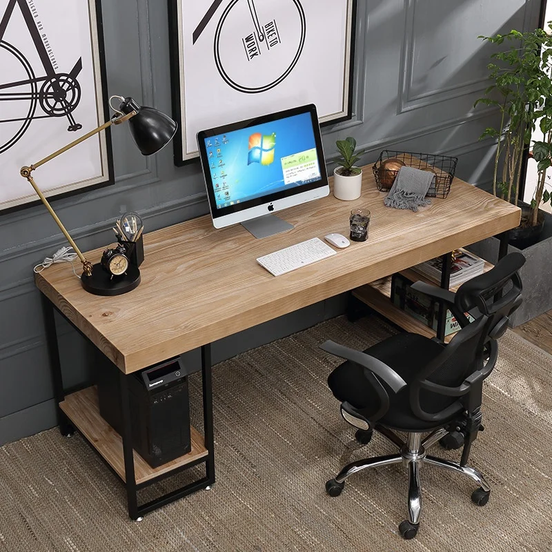 원목 1인용 컴퓨터 책상, 인더스트리얼 스타일 가정용/ - Home Office Industrial Design 리뷰 및 가격