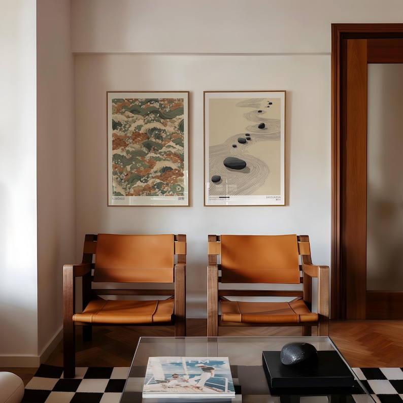 2pcs Japandi Zen 캔버스 벽 아트 포스터, - Home Office For Two 리뷰 및 가격