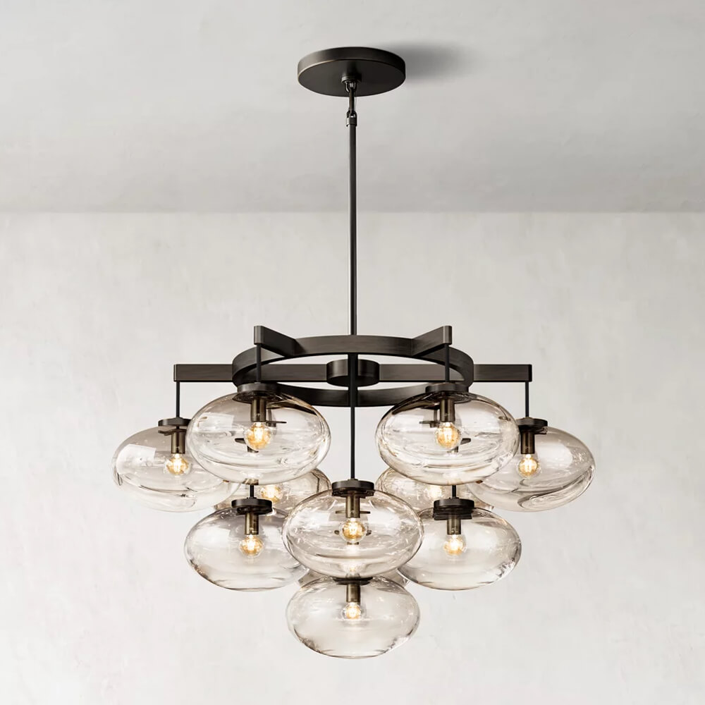 36인치 산업 디자인 모던 황동 샹들리에 버블 글라스  - Home Office Industrial Design 리뷰 및 가격