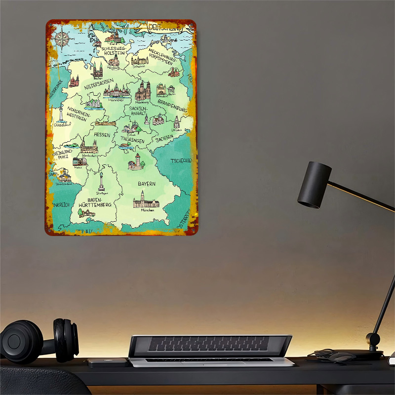 Aquarell Deutschland Karte 맞춤형 - Home Office Deutschland 리뷰 및 가격