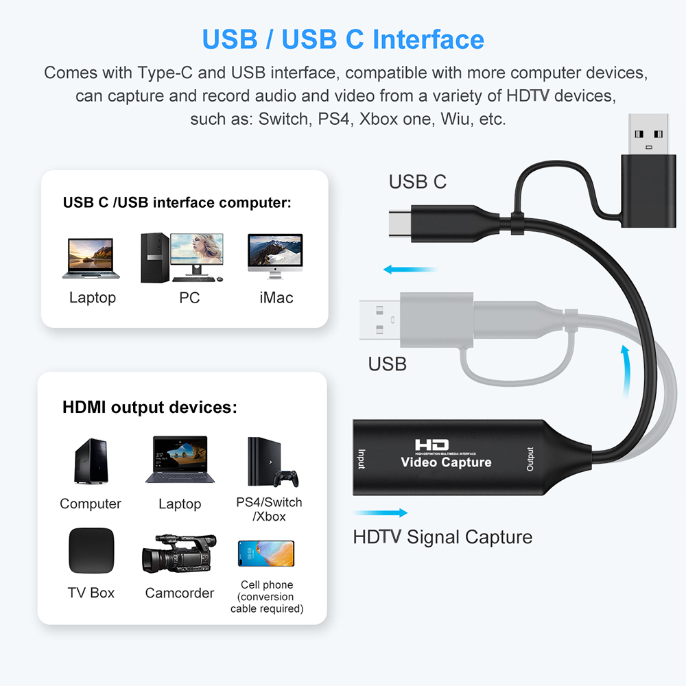 4K HDMI 호환 USB 비디오 캡처 카드 1080P - Webcam Hd 1080P 리뷰 및 가격